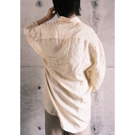 S/S silk shirt / "ivory"