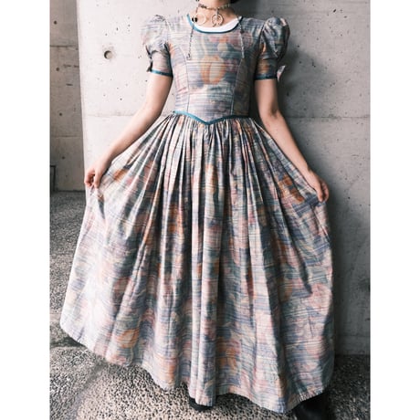 tulip motif lame dress