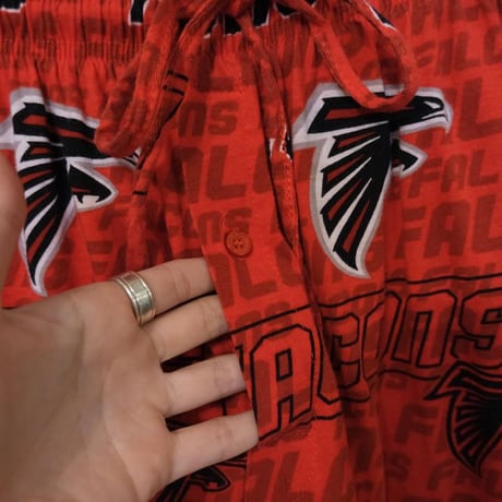 "FALCONS" easy pants / red