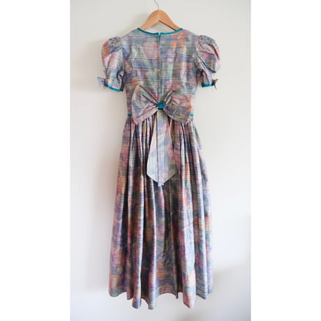 tulip motif lame dress