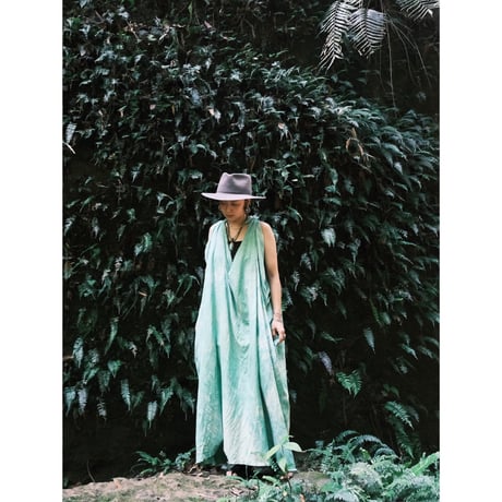eski.  original dress / overdye "yellow × olive"