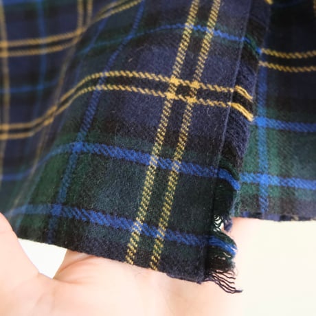 wool check skirt