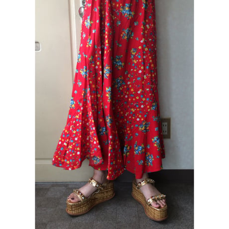 PRADA / platform gold  sandals