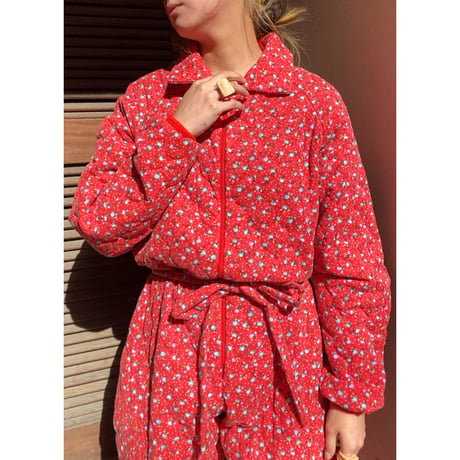 〜80s flower print jump suits