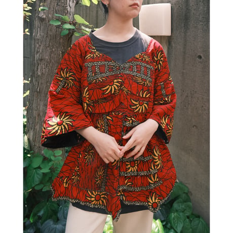 batik tops / red