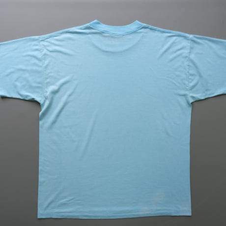 old print tee "cat" / blue
