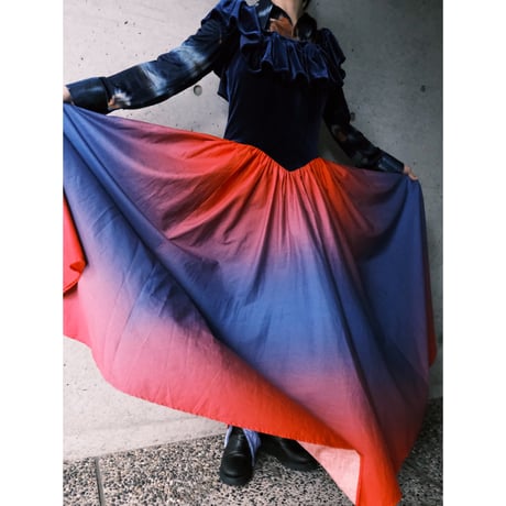 velours × gradation dress