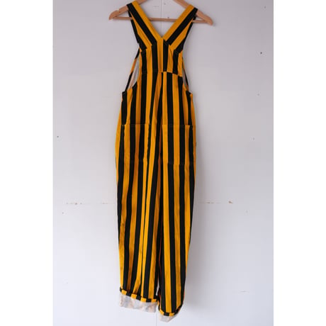 "GAME BIBS" stripe overall
