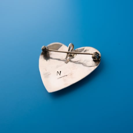 navajo / heart brooch and pendant top