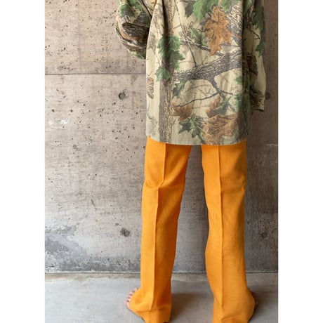 japan vintage / high-waist orange slacks