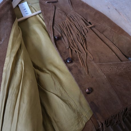 60-70s fringe leather jacket