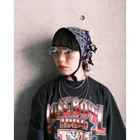 bandanna with fringe beads "navy"