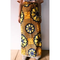 African batik wrap skirt