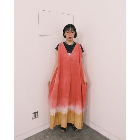 eski.  original dress / overdye "pink × ocher"