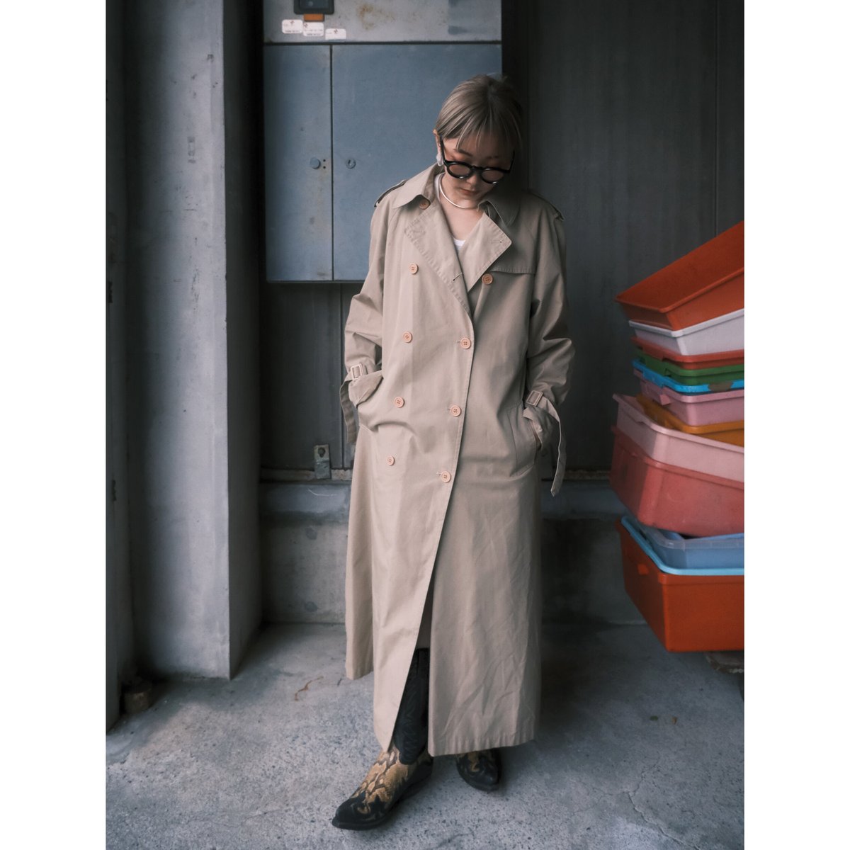 ✨️美品✨️Marshall Field's マーシャルフィールドトレンチコート 60s〜 marshall fields / long trench coat | e s k