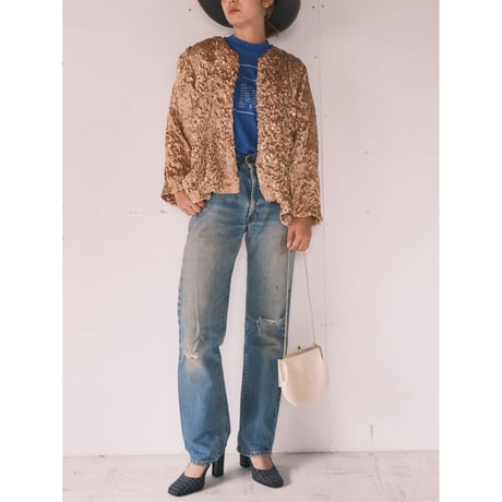 spangle jacket / champagne gold