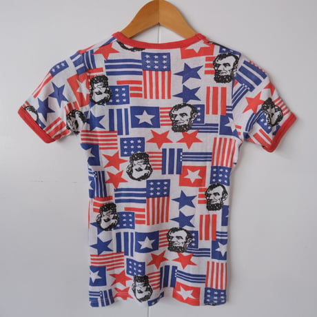 "Lincoln" print compact tee
