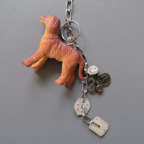 eski. original shell chain necklace "dog"