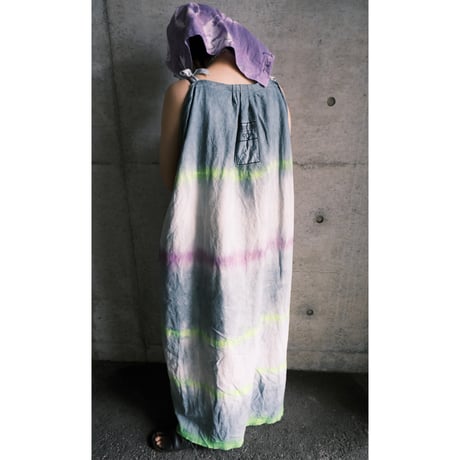 eski.  original dress / overdye × hand paint "border"