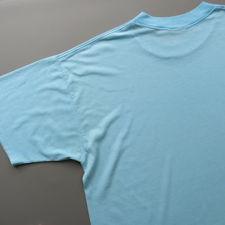 old print tee "cat" / blue
