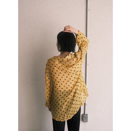 made in Italy / see-through dot shirt