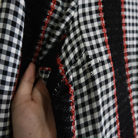 60s ~70s vintage gingham check dress