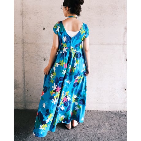 70s colorful flower dress