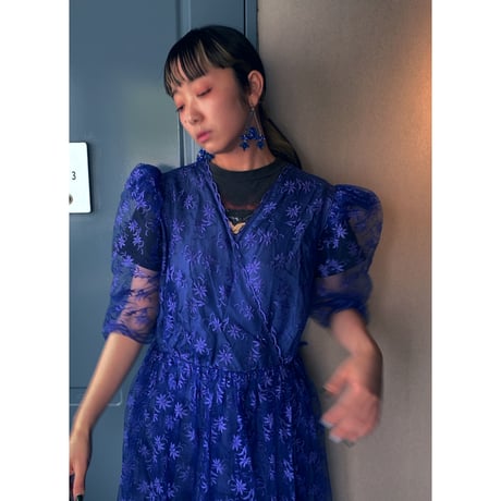 Euro vintage / tulle long dress