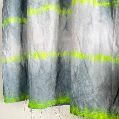 eski.  original dress / overdye × hand paint "border"