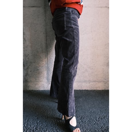 corduroy flare pants "navy"
