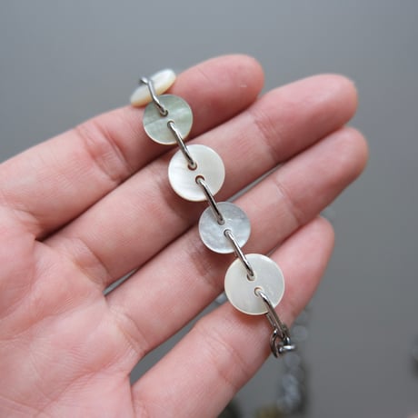 eski. original "shell × chain" necklace