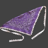 eski. original remake / lace × bandanna  kerchief "purple"