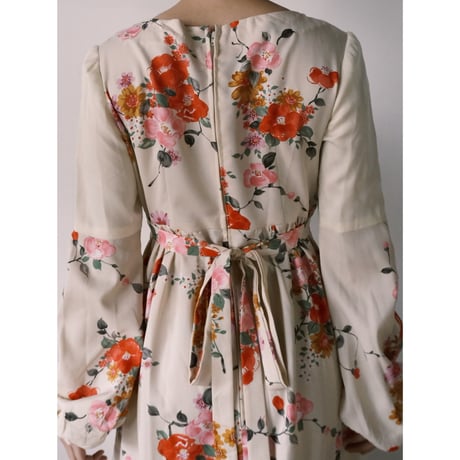 70s oriental mood floral dress