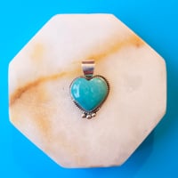 navajo / "♡" turquoise pendant top