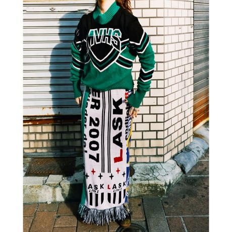 cheer knit / green × black