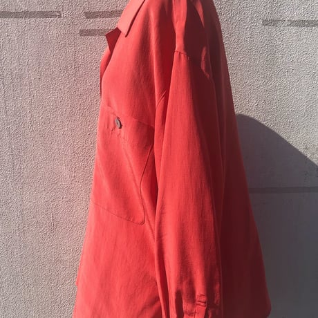 unknown / open collar silk shirt