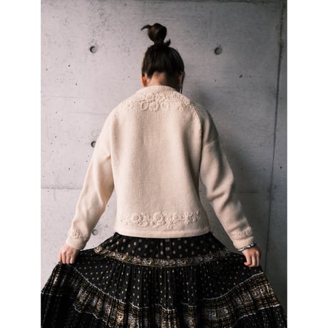 〜70s embroidery knit cardigan
