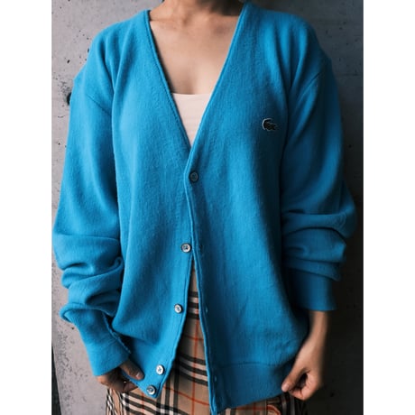 LACOSTE / acryl knit cardigan