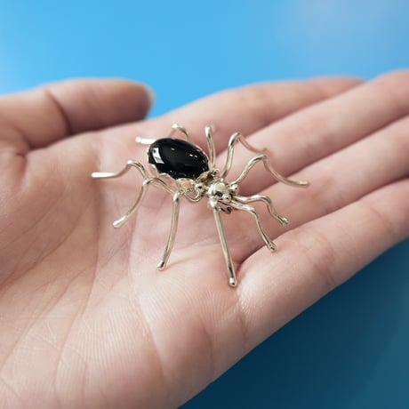 Indian jewelry/ “spider” silver brooch