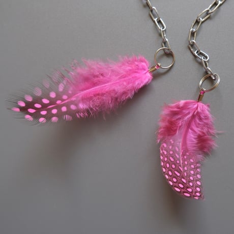 eski. original shell chain necklace "feather"