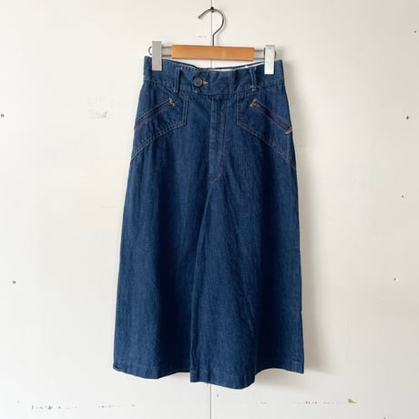 70s gaucho denim pants