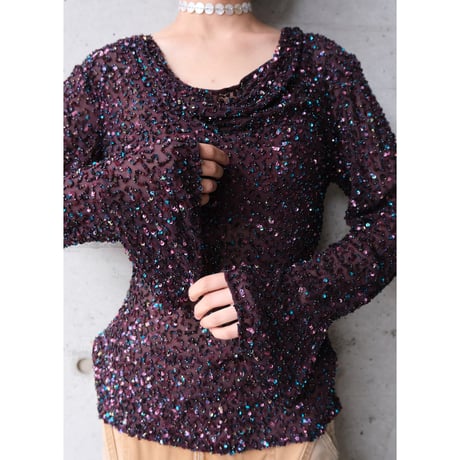 beaded silk tops