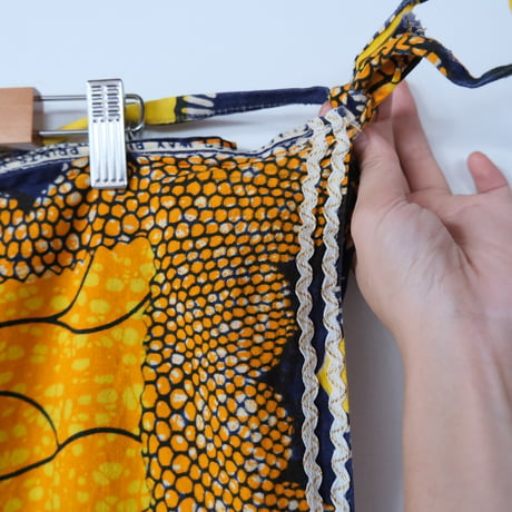 African batik wrap skirt