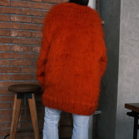 "BAA COSTUME MFG." / king  mohair  sweater / red