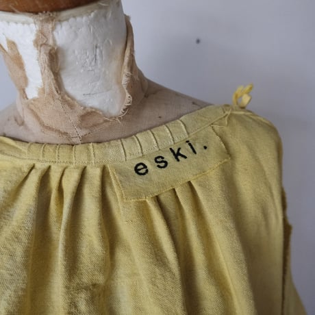 eski.  original dress / overdye "yellow × olive"