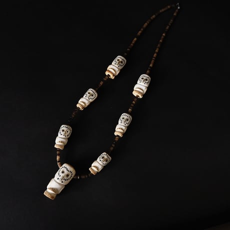 ZUNI / “owl” fetish necklace and pierce