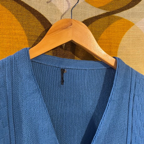 acryl knit cardigan / dull blue