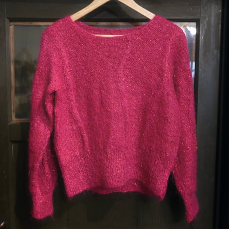 pink glitter knit