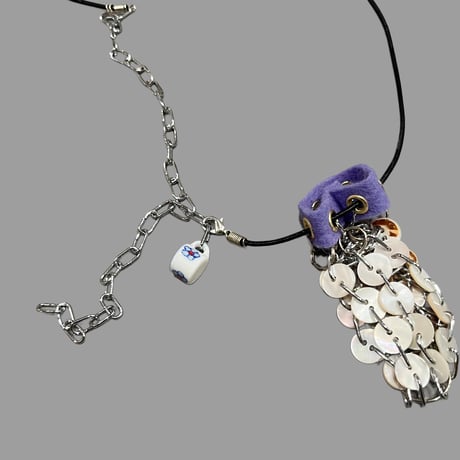 eski. original shell chain long necklace