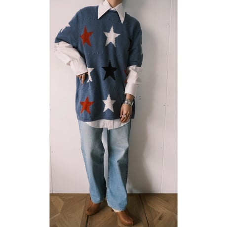 "star" cotton knit